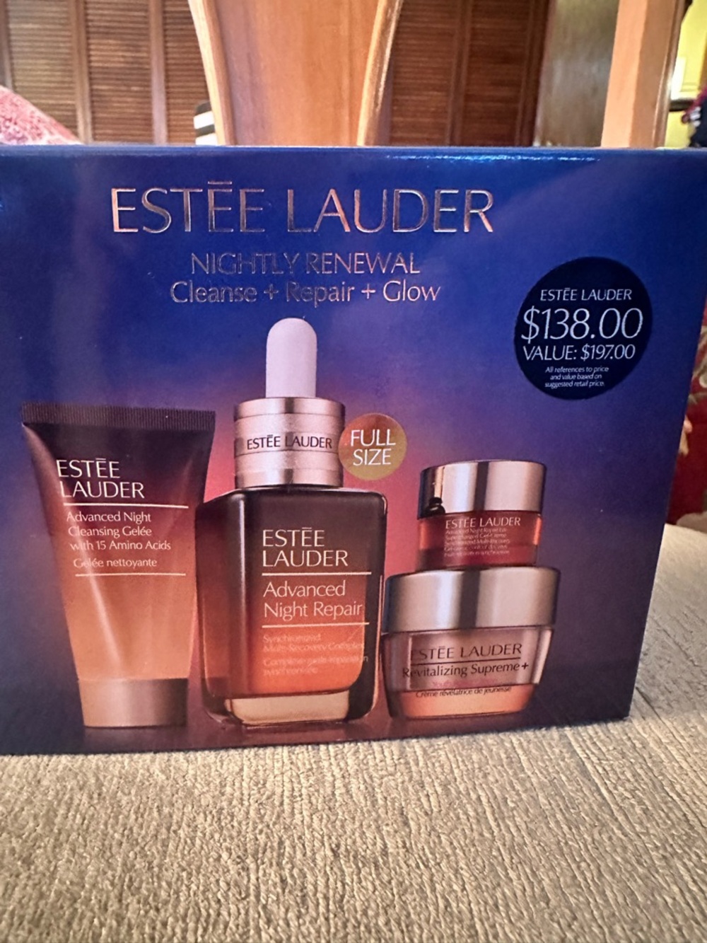 New Estee Lauder Nightly Renewal Collection with full size Advanced Night Repair - Picture 4 of 6